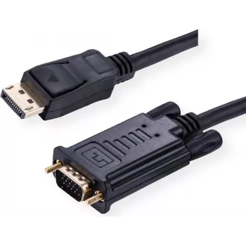 Value 11.99.5802 vaizdo kabelio adapteris 2 m VGA (D-Sub) DisplayPort juodas (11.99.5802)