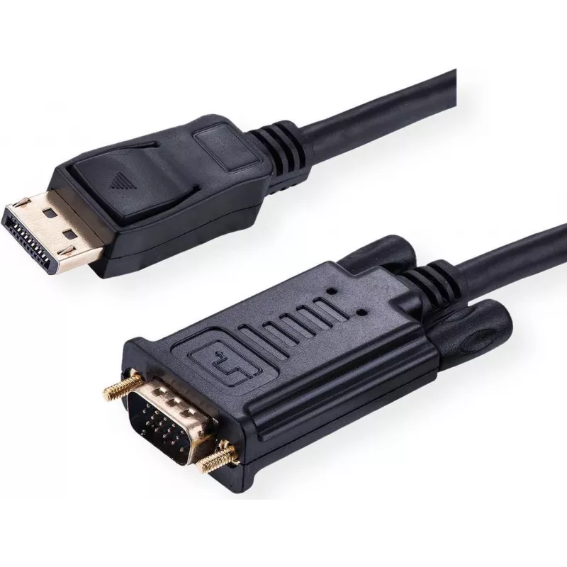 Value 11.99.5802 vaizdo kabelio adapteris 2 m VGA (D-Sub) DisplayPort juodas (11.99.5802)