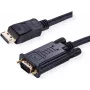 Value 11.99.5802 vaizdo kabelio adapteris 2 m VGA (D-Sub) DisplayPort juodas (11.99.5802)