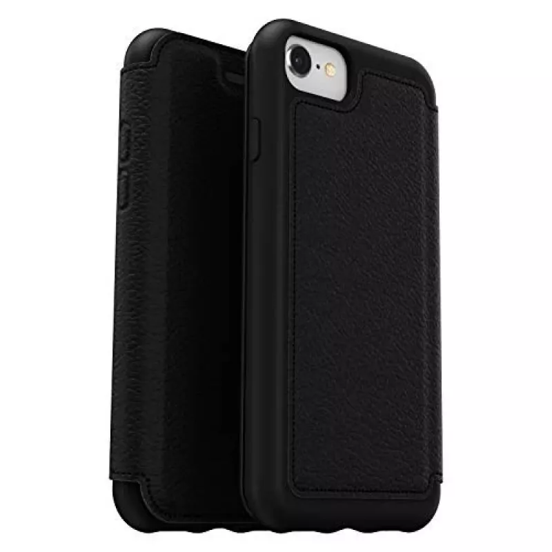 Otter Products OtterBox Strada Series - Flip-Case for Mobile Phone - Leather - Shadow - for Apple iPhone 6, 6s, 7, 8, SE (2. Generation), SE (3rd gene