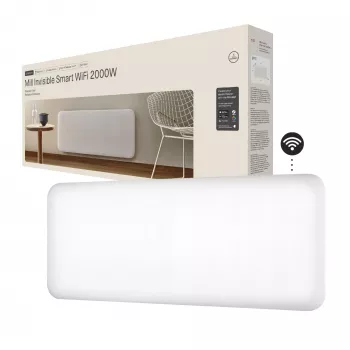 Mill Invisible Smart WiFi šildytuvas | PA2000WIFI4 | Skydinis šildytuvas | 2000 W | Tinka patalpoms iki 24–28 m² | Balta | IPX4