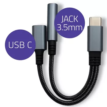 Adapteris 2-in-1 USB-C USB-C 3,5 mm lizdas PD 15W