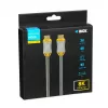 HDMI laidas IBOX HD08 2 m, HDMI A tipo kištukas–kištukas, HDMI 2.1, sidabrinis