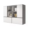 Cama living room furniture set ROCO 19 (4xRO3 + 4xRO6) Balta/Juoda/Balta