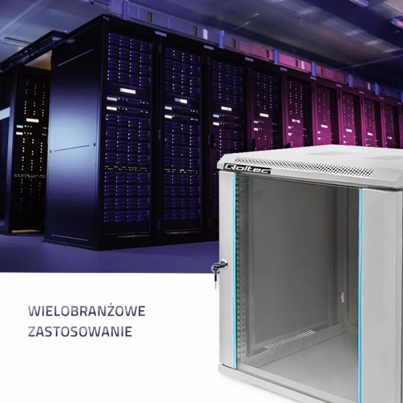 Qoltec 54487 RACK spinta 19 | 12U | 600 x 635 x 600