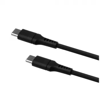 USB-C į USB-C kabelis FIXED FIXDLS-CC12-BK, 1,2 m, 60 W galia ir duomenys