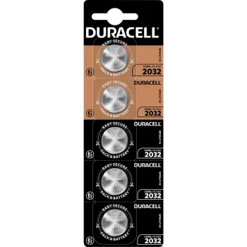 Mygtukinė baterija Duracell Procell CR2032 ličio, 3V, 5 vnt. pakuotė