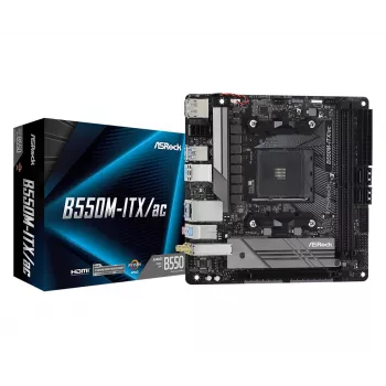 Motininė plokštė ASRock B550M-ITX/ac AMD B550 lizdas AM4 mini ITX