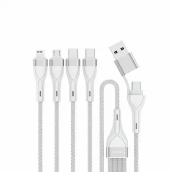 4smarts 541024 USB laidas 1,2 m USB A/USB C USB C/Micro USB-A/Lightning baltas (541024)