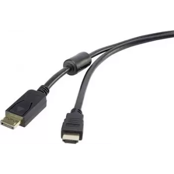 Renkforce RF-3301522 Vaizdo kabelio adapteris 1 m HDMI A tipo (standartinis) DisplayPort juodas (RF-3301522)