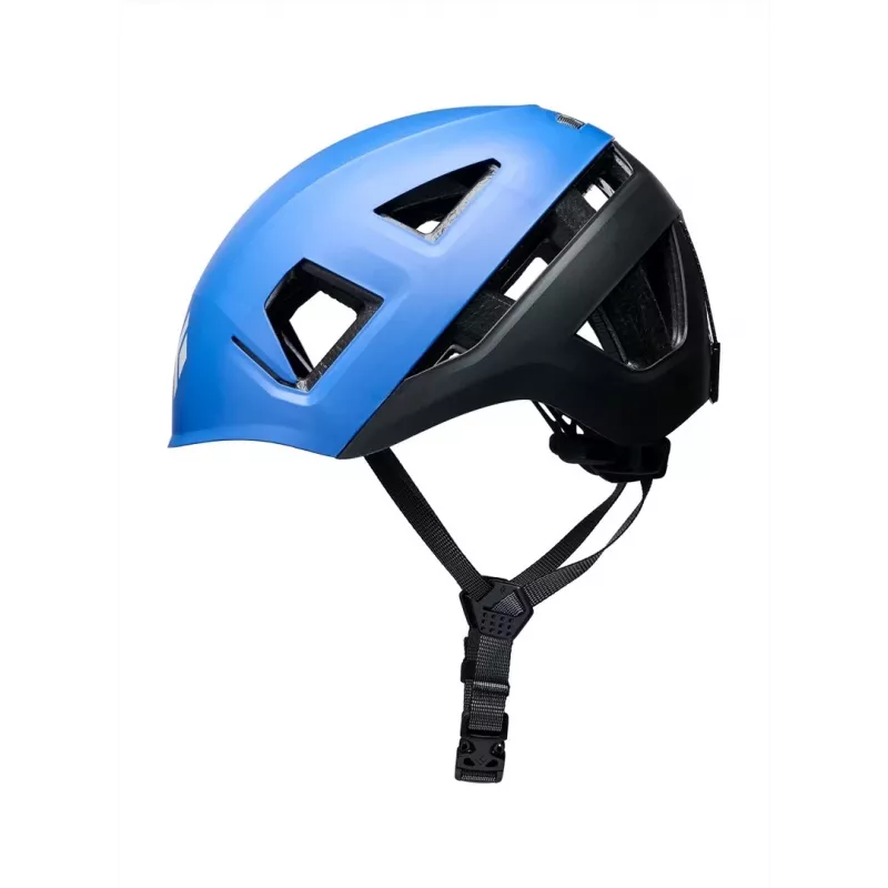 Apsauginis pusšalmis Juoda Diamond Capitan E Drifter Blue M/L — kietas kevalas, EPS, 58–63 cm, 350 g, reguliuojamas, ventiliacija