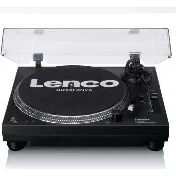 Patefonas Lenco LEN L-3818 juodos spalvos, automatinis, aliuminio plokštelė, USB Type-B, AC 230 V