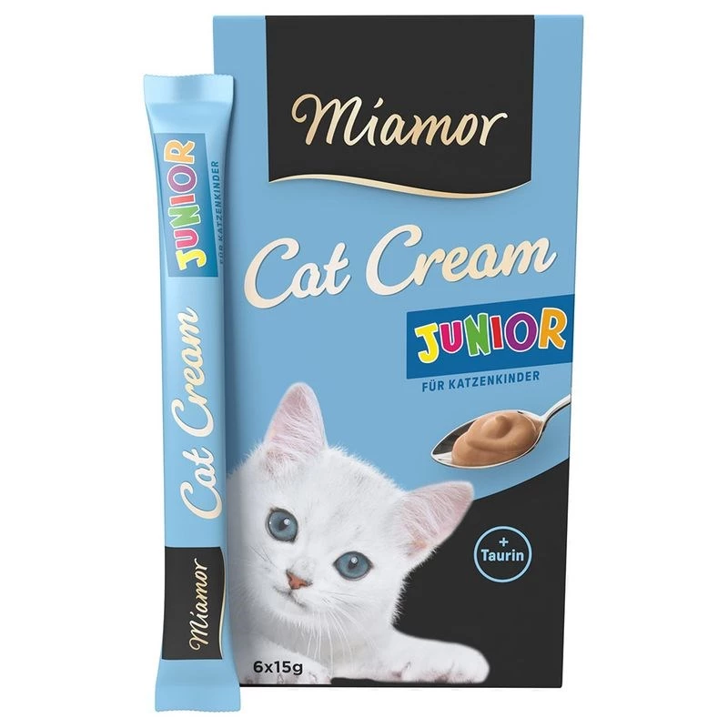 MIAMOR Cat Cream Junior – kačių skanėstai – 6 x 15g