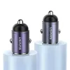 Automobilinis kroviklis usams C38 30W — 1x USB-A + 1x USB-C greitas įkrovimas