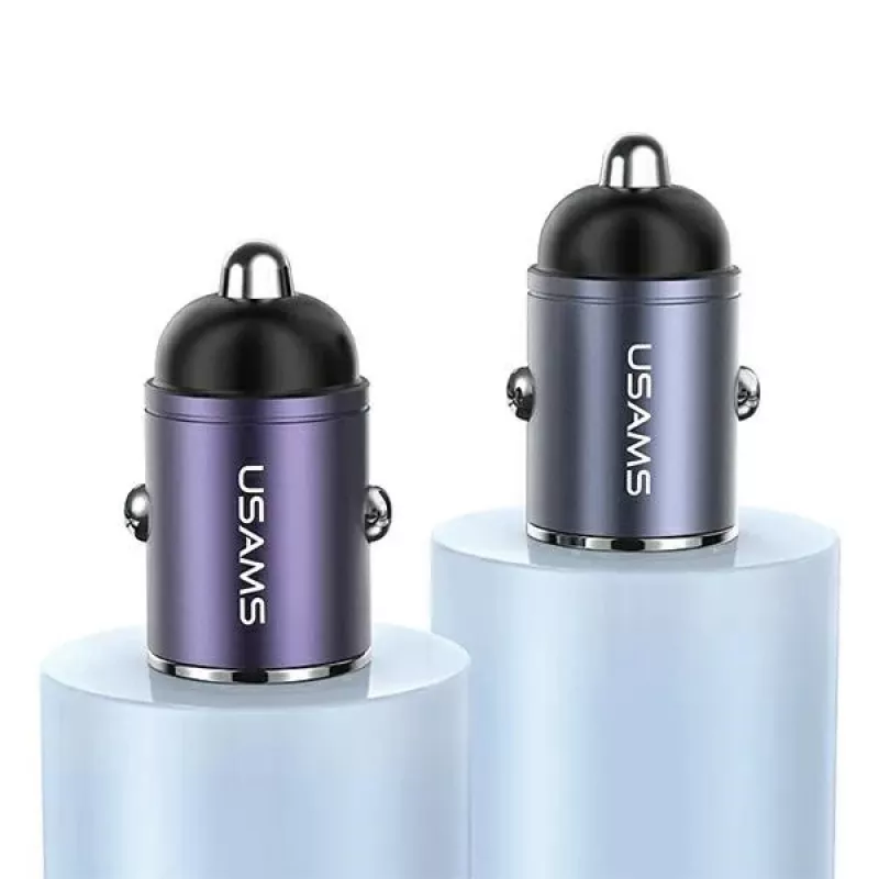 Automobilinis kroviklis usams C38 30W — 1x USB-A + 1x USB-C greitas įkrovimas