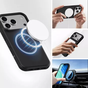 4smarts Cupertino kraštinis dėklas iPhone 17 Pro juodas 16 cm