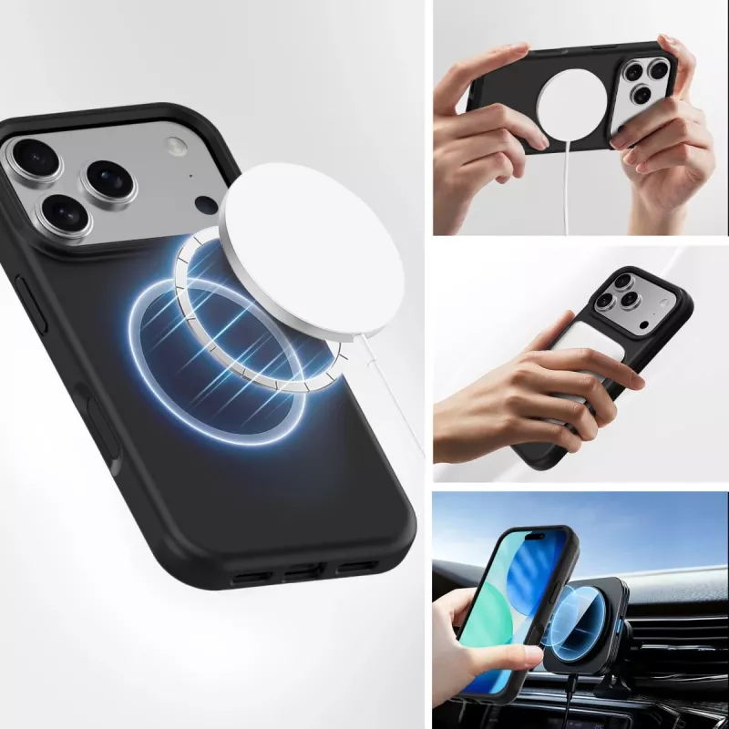 4smarts Cupertino kraštinis dėklas iPhone 17 Pro juodas 16 cm