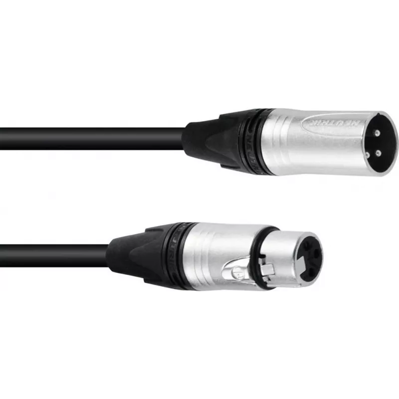 XLR 3 kontaktų kabelis PSSO 10 m su Neutrik suderinamomis jungtimis, skirtas garsui / DMX