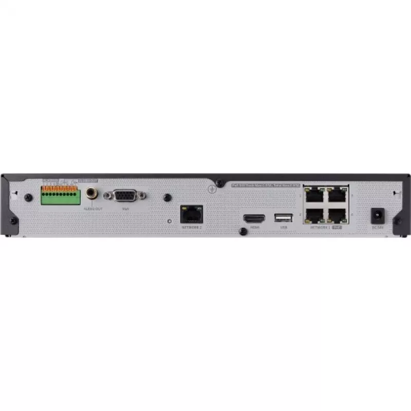 Tinklo vaizdo registratorius - 4 kanalų - 50Mbps - 1x SATA - HDMI - be HDD - PoE komutatorius
