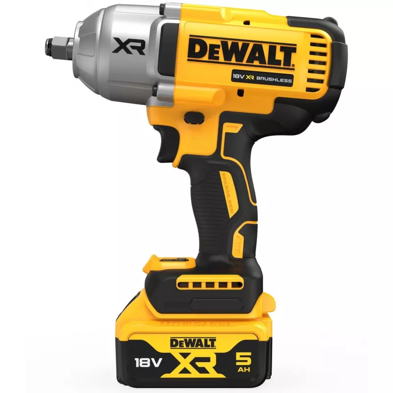 Smūginis veržliasukis DeWALT DCF900P2T-QW 1/2 colio bešepetėlis 18 V, 1898 N·m, 5 Ah baterija, 2 baterijos, įkroviklis, dėklas