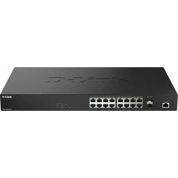 D-Link 18 prievadų 2,5G kelių gigabitų PoE++ išmanusis valdomas komutatorius su 2 x 10G SFP+ prievadais