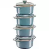 Staub Mini Cocotte apvalus, 4 vnt. - 200 ml, Antique Turquoise