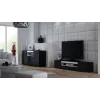 Cama Komoda VIVA 150 juodas/juodas blizgus + baltas