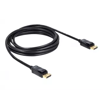 DisplayPort laidas DeLOCK 82424 3 m kištukas-kištukas auksinis juodas
