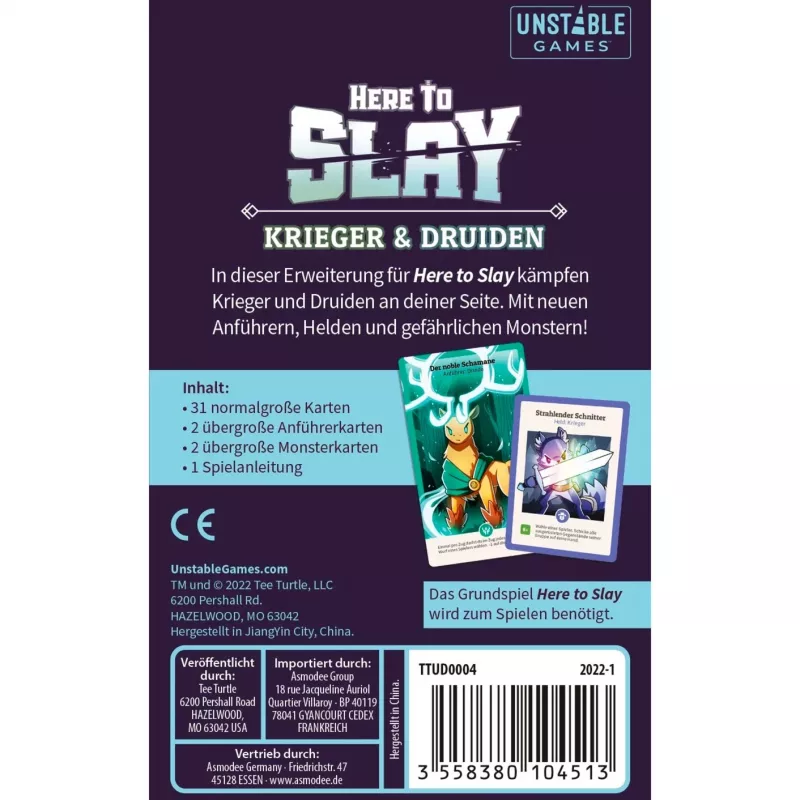 Here to Slay – Karių ir Druidų, kortų žaidimo papildymas