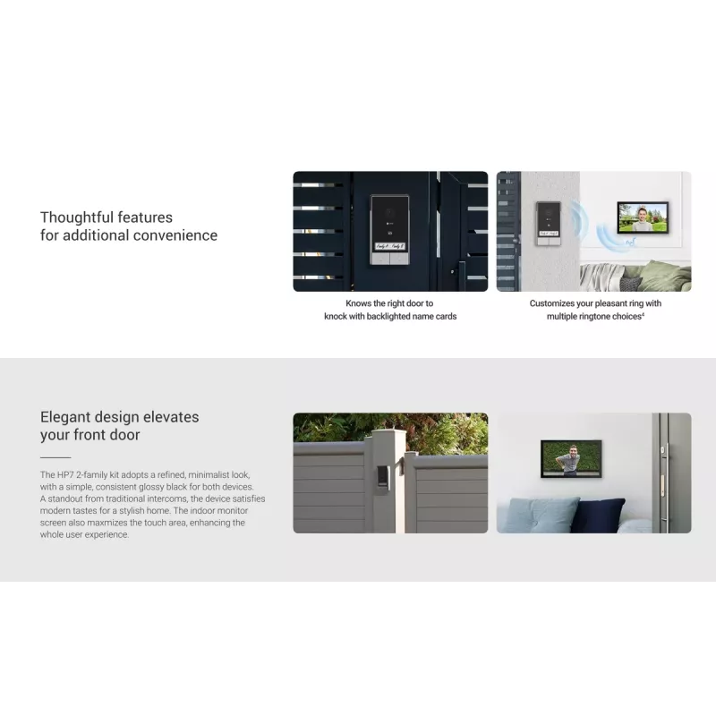 Video domofono jutiklinis monitorius EZVIZ 7 colių modelis 318500248 – atskiras valdymas dviejų šeimų butams