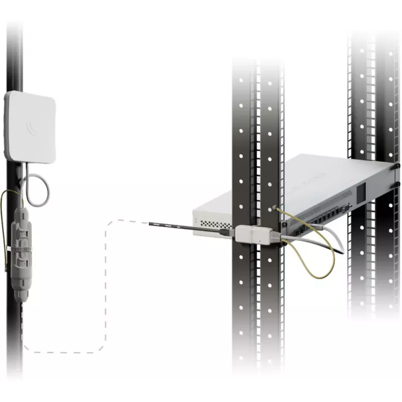 Mikrotik RBGESP apsaugos nuo viršįtampių įrenginys, juodas