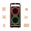 Nešiojamas garsiakalbis MANTA SPK0601B100, 100 W, Bluetooth, karaokė, belaidis mikrofonas, baterija, ekvalaizeris, disko apšvietimas
