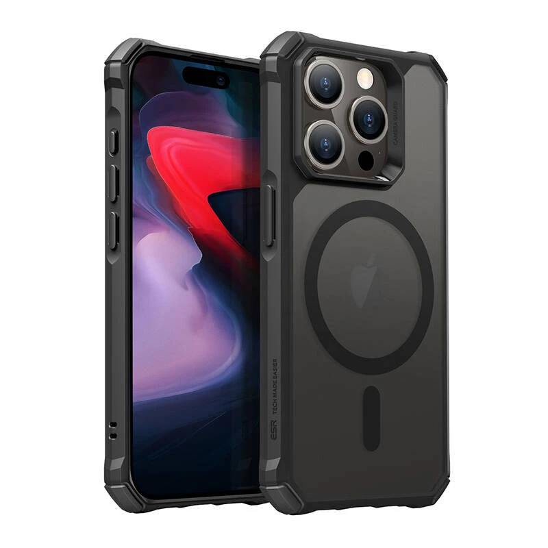 Dėklas ESR Air Armor, skirtas iPhone 15 Pro, Magsafe (juodas)
