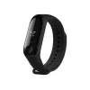 Silikoninis dirželis FIXED, skirtas Xiaomi Mi Band 3/4 – juodas, pakaitinis lankstus patvarus silikoninis