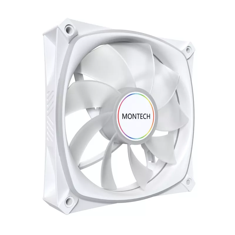 MONTECH RX120 PRO White 120mm ARGB Reverse Blade 3 rinkinys