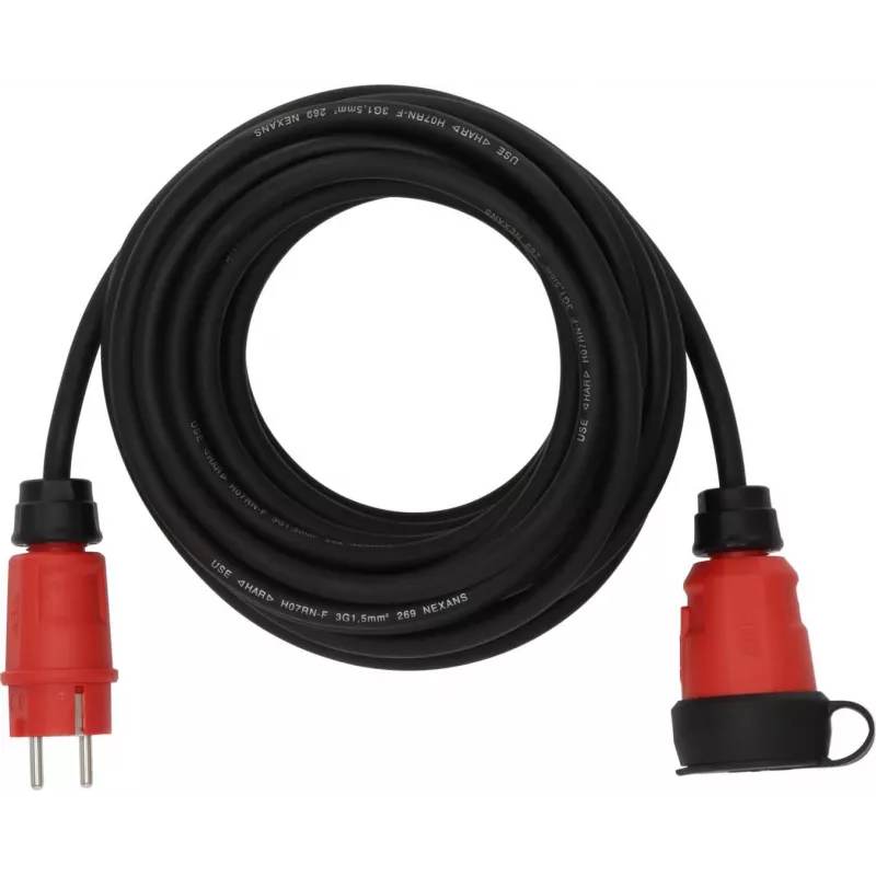 Brennenstuhl 9161100110 maitinimo ilgintuvo kabelis 16 A Juoda Raudona 10 m H07RN-F 3G 1.5 (9161100110)