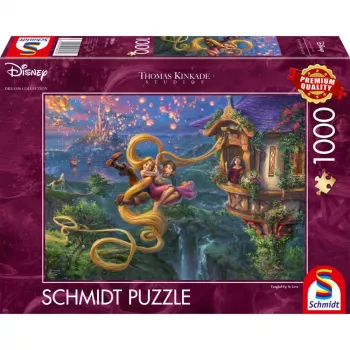 1000 dalių dėlionė Schmidt Spiele Thomas Kinkade Studios „Rapunzel: Tangled Up in Love“ – 1000 vnt.