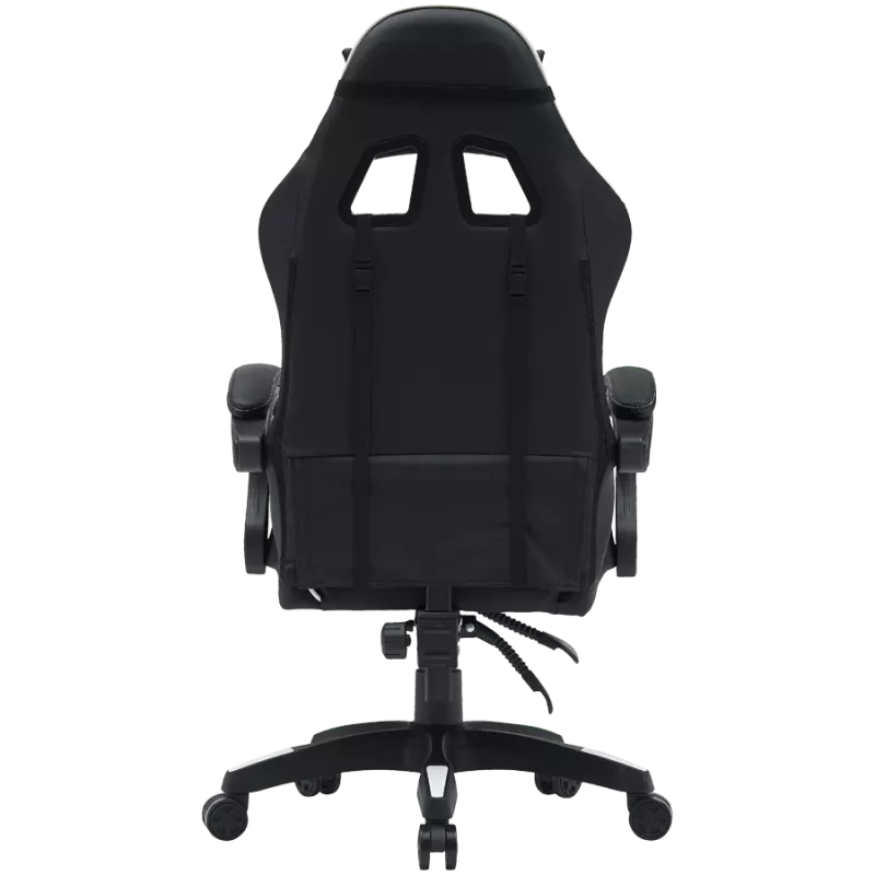 Žaidimų kėdė CANYON Core SGCH2 — juoda/baltos spalvos, ergonomiškas dizainas, reguliuojamas aukštis