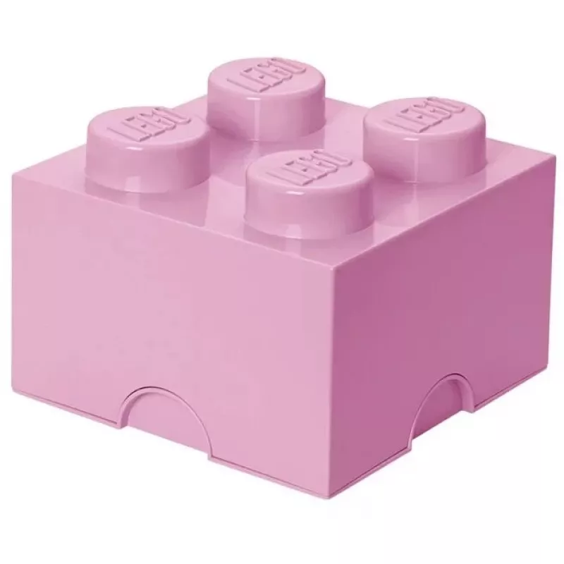 Laikymo plyta LEGO Room Copenhagen 4, rožinė — LEGO laikymo plyta 40031738, sukraunama talpykla žaislams ir tekstilei
