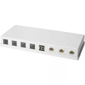 LOGILINK- Keystone Surface Mount Box 8 prievadų UTP, balta, tuščia (NK4035)