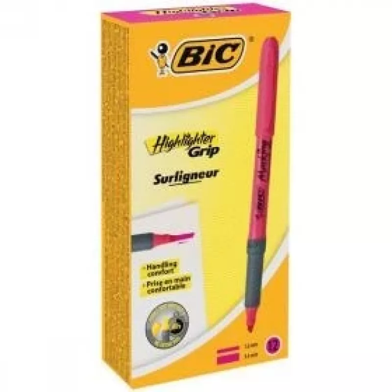 BIC Highlighter FLEX Pink, dėžutė 12 vnt. 494879