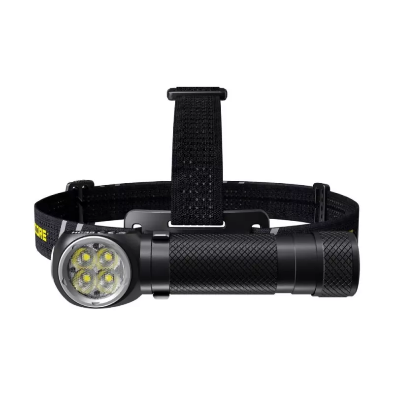 Ant galvos tvirtinamas žibintuvėlis Nitecore HC35 — 4 šviesos diodai, 2700 lm, palaiko 18650/CR123, 138,5 g, juodas