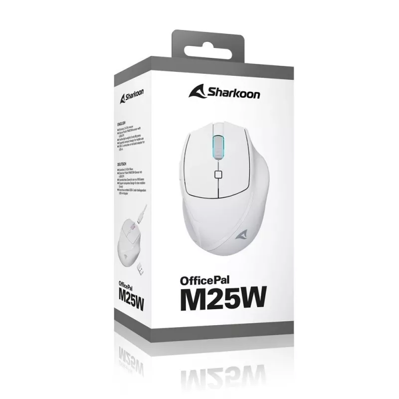 Sharkoon OfficePal M25W belaidė biuro pelė, dešinei rankai, 4000 DPI