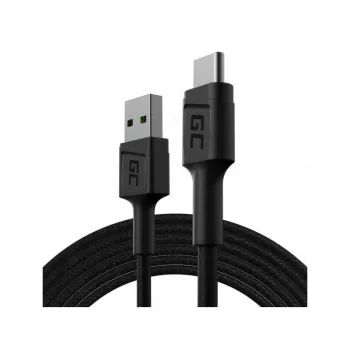 USB kabelis Green Cell KABGC22 USB 2.0 1,2 m USB A USB C Juodas