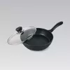 Maestro MR-1205-28 keptuvė su dangčiu, 28 cm, juoda