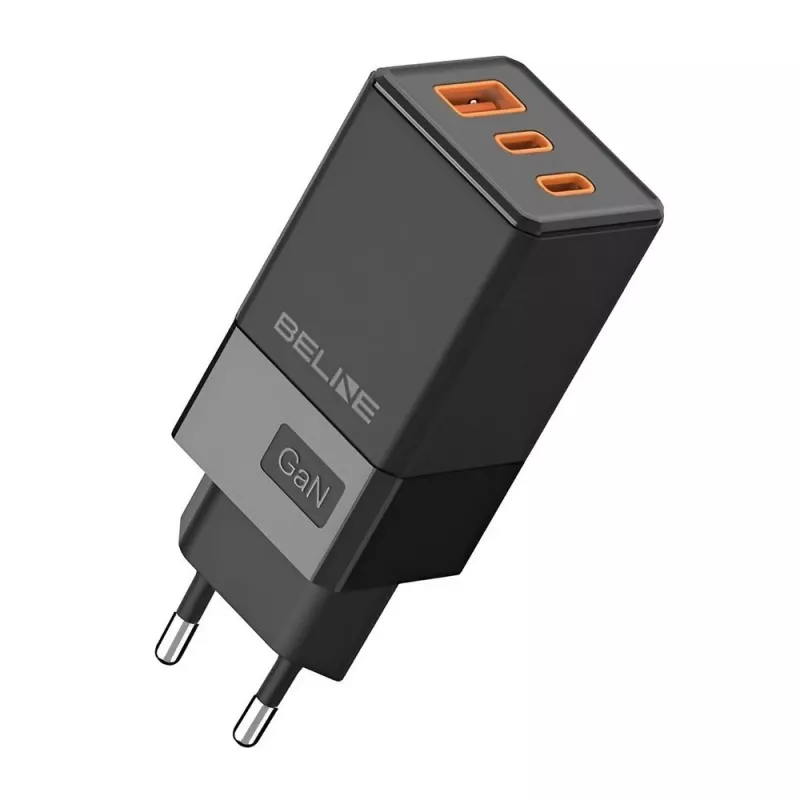 Įkroviklis Beline BELI02750 65W GaN su 2×USB-C ir 1×USB-A