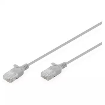 komutacinis kabelis DIGITUS CAT6 U-UTP plonas, 3 m, pilkas