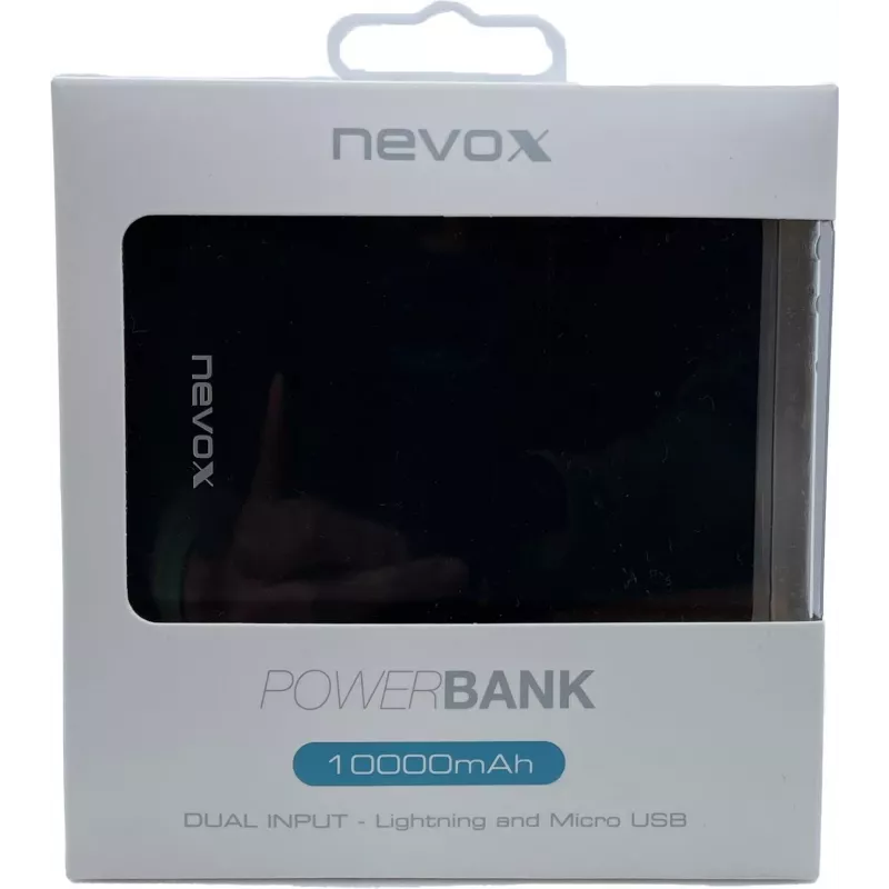 POWERBANK 10.000 mAh Dual Juoda (1482)