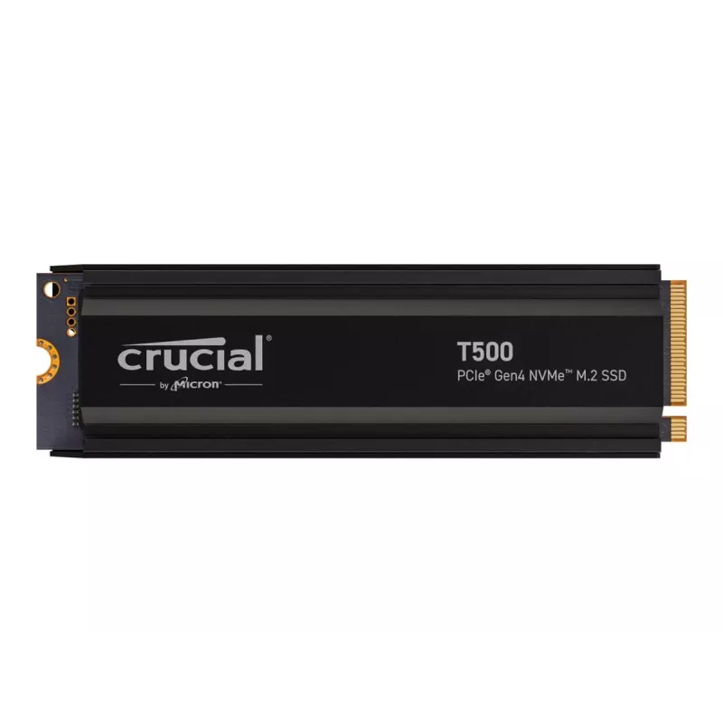 SSD diskas Crucial T500 2TB M.2 NVMe PCIe 4.0 7400/7000 su radiatoriumi
