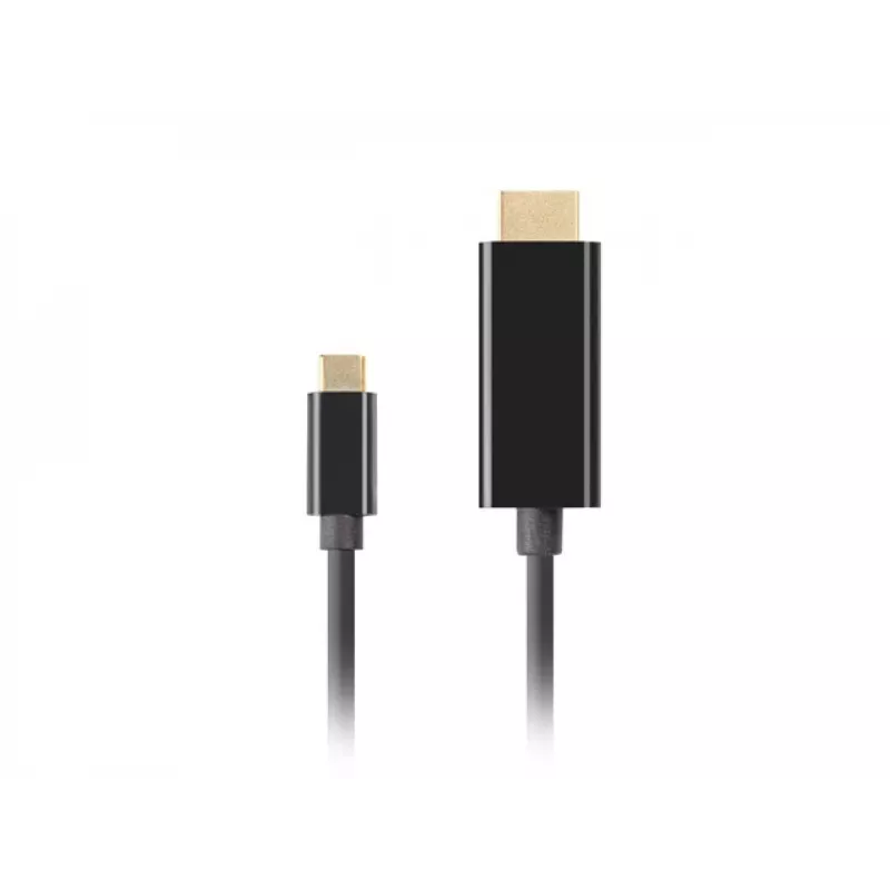Lanberg USB-C į HDMI laidas, 0,5 m 4K/60Hz, juodas | Lanberg | USB-C į HDMI laidas | CA-CMHD-10CU-0005-BK | 0,5 m